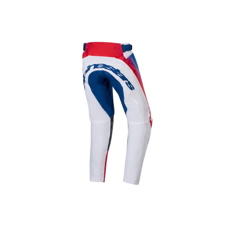 Dječje motocross hlače Alpinestars Racer Pneuma 2024 bijelo-plavo-crvene
