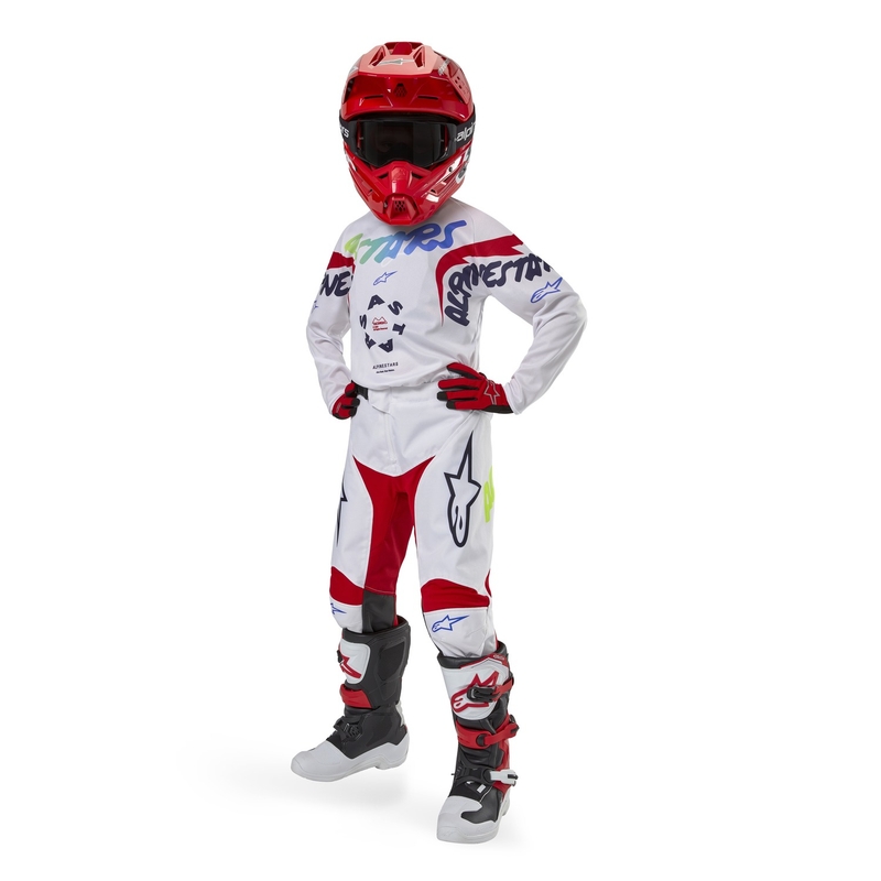 Dječje motocross hlače Alpinestars Racer Hana 2024 bijele boje