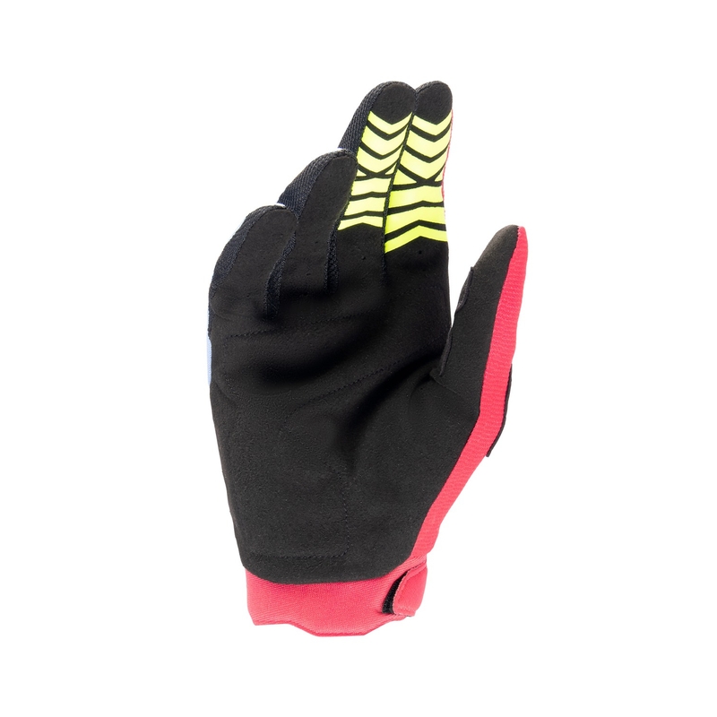 Alpinestars Full Bore 2024 dječje rukavice za motocross svijetlo plavo-crveno-fluo žuto-crno