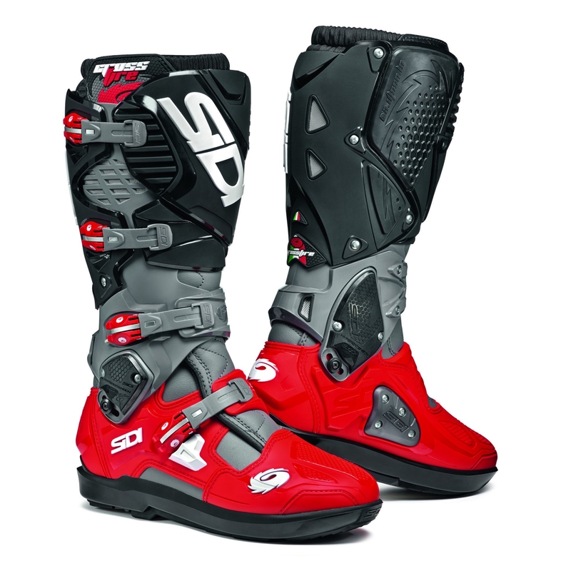 Motorističke čizme SIDI CROSSFIRE 3 SRS sivo-crveno-crne