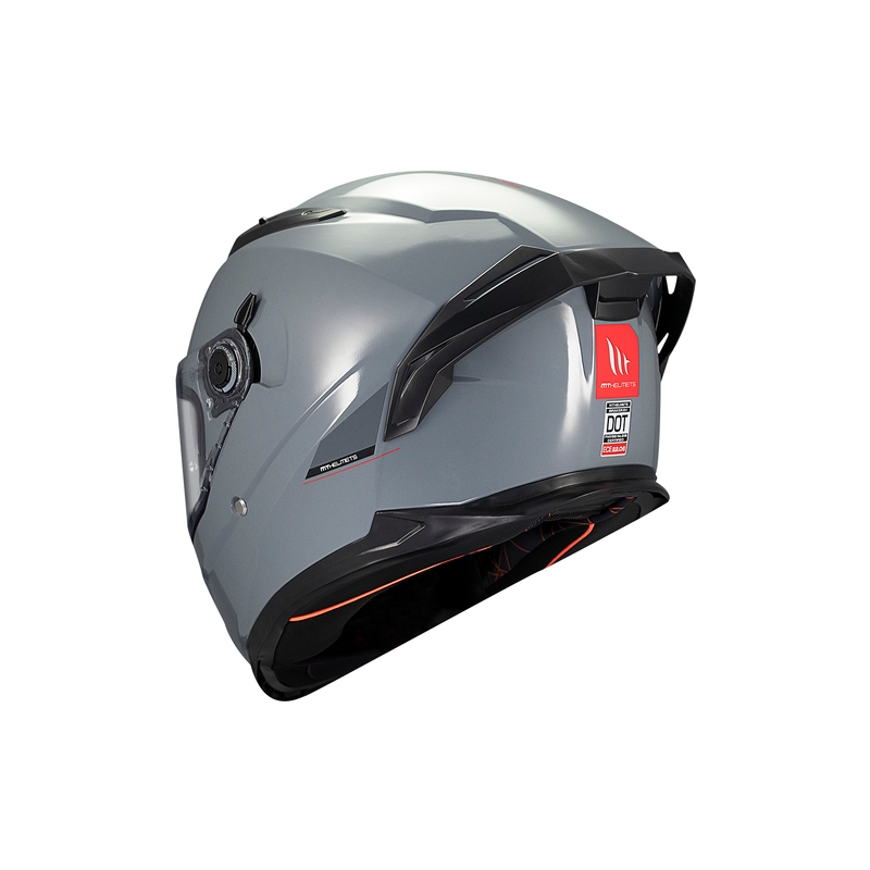 Motociklistička kaciga koja pokriva cijelo lice MT BRAKER SV SOLID A12 siva