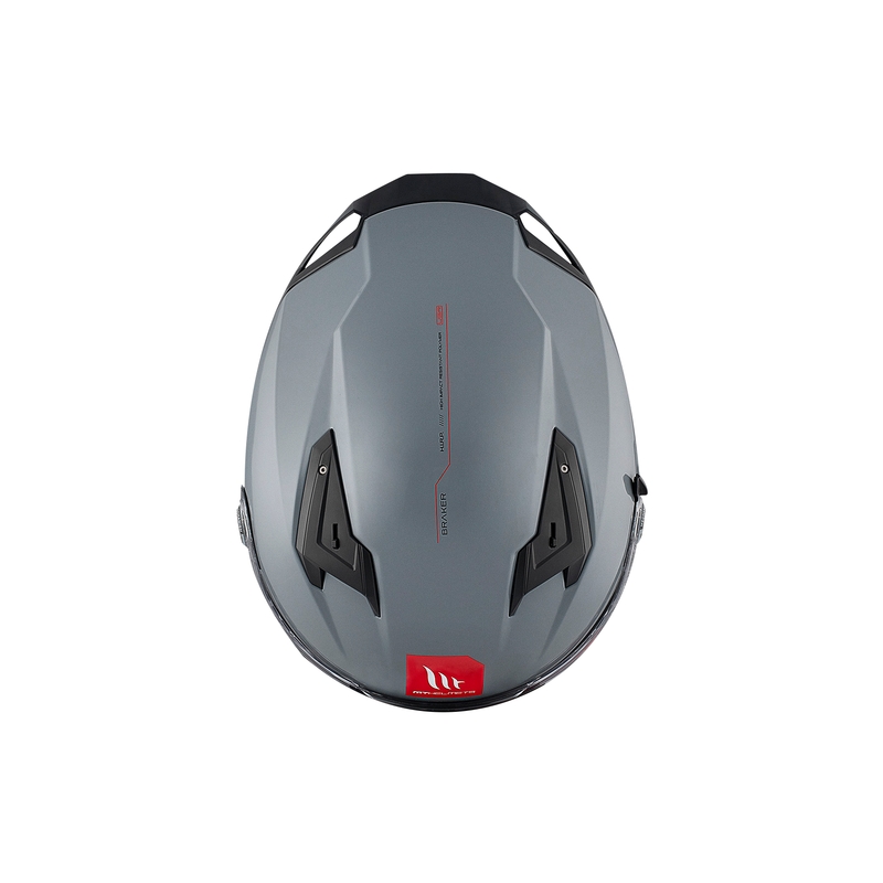 Motociklistička kaciga koja pokriva cijelo lice MT BRAKER SV SOLID A12 siva