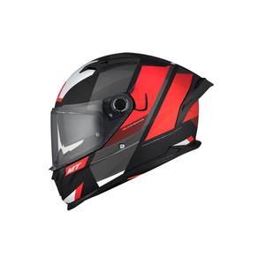 Integrální helma na motorku MT BRAKER CHENTO B5 šedo-červeno-bílá