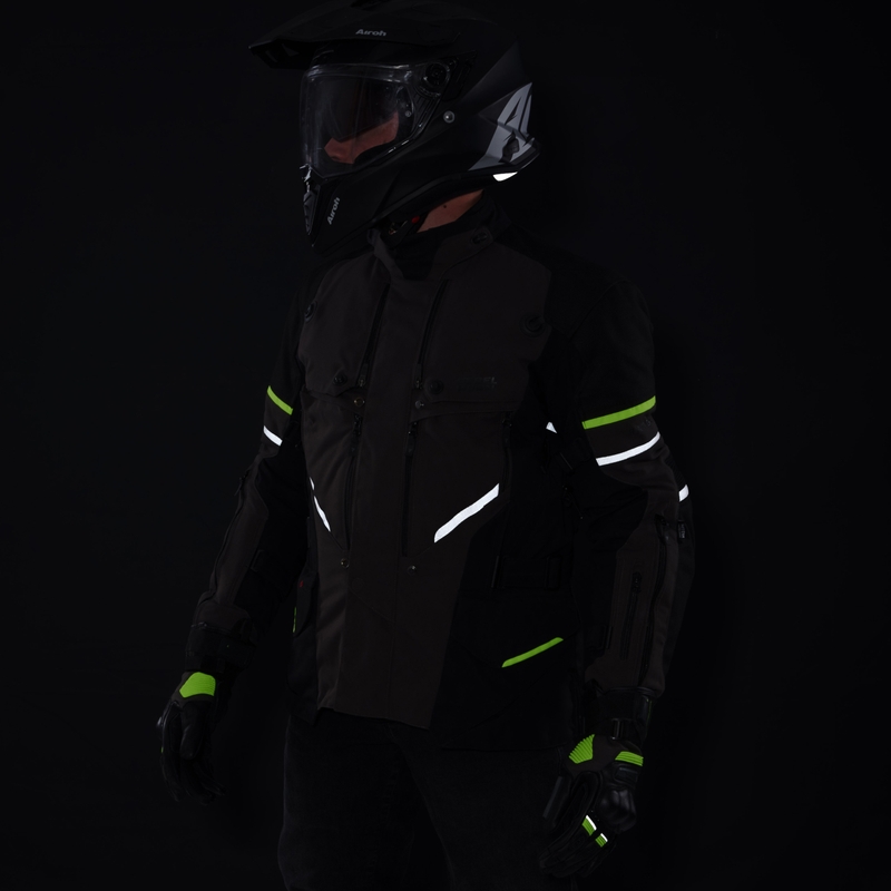 Motociklistička jakna Rebelhorn Range antracit-crna-fluo žuta