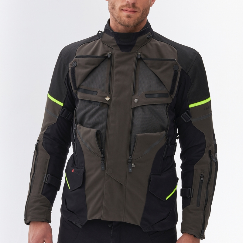 Motociklistička jakna Rebelhorn Range antracit-crna-fluo žuta