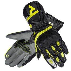 Ženskih motociklističkih rukavica Rebelhorn ST Long crne-sive-fluo žute rasprodaja výprodej