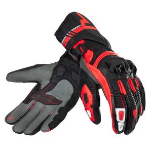 Motociklističke rukavice Rebelhorn ST Duge crno-sive-fluo crvene