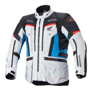 Motociklistička jakna Alpinestars Bogota PRO Drystar Honda Collection 2024 Svijetlo siva-Fluo crvena-plava-crna