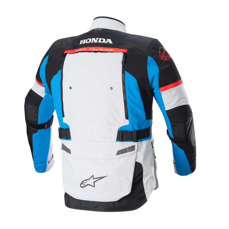 Alpinestars Bogota PRO Drystar Honda motociklistička jakna svijetlosiva-fluo crvena-plavo-crna