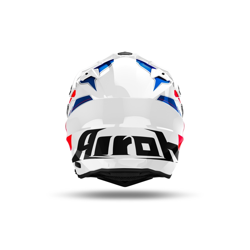Enduro kaciga Airoh Commander 2 Reveal sjajna plavo-crvena