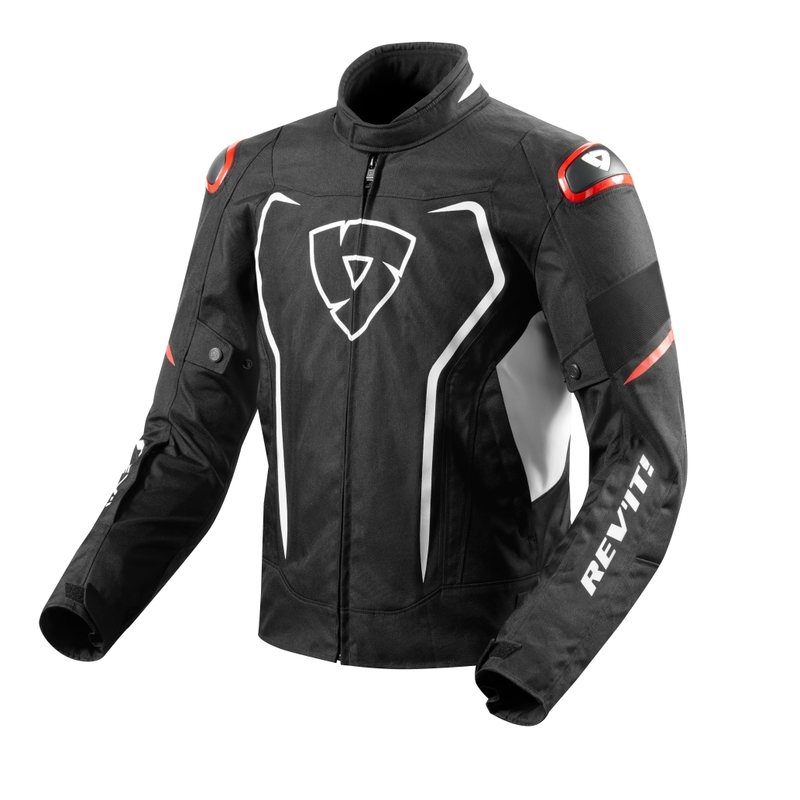 Motociklistička jakna Revit Vertex H2O crno-crvena rasprodaja
