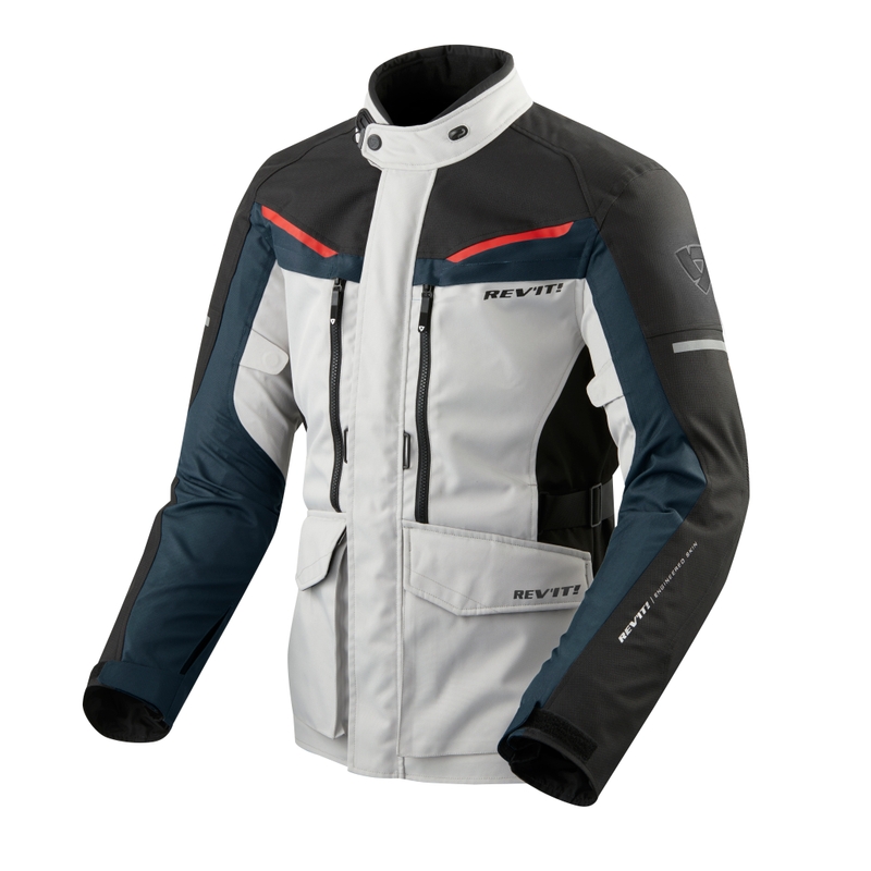 Motociklistička jakna Revit Safari 3 crno-srebrna-plava rasprodaja