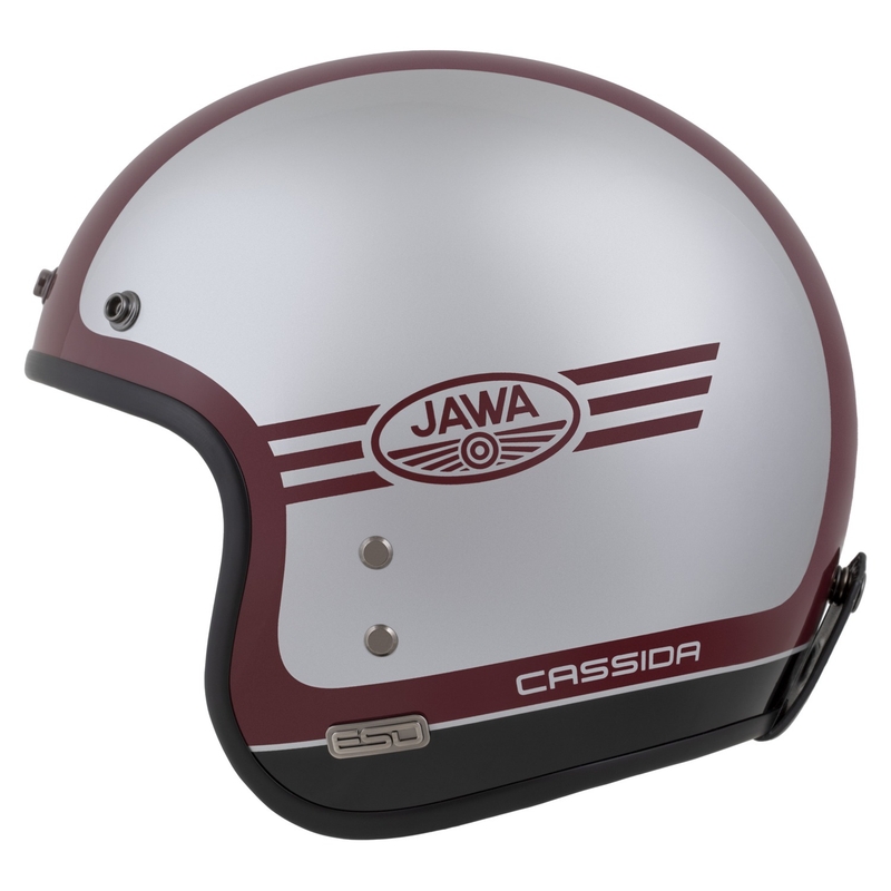 Cassida Eso Jawa Panel otvorena kaciga crveno-srebrno-crna