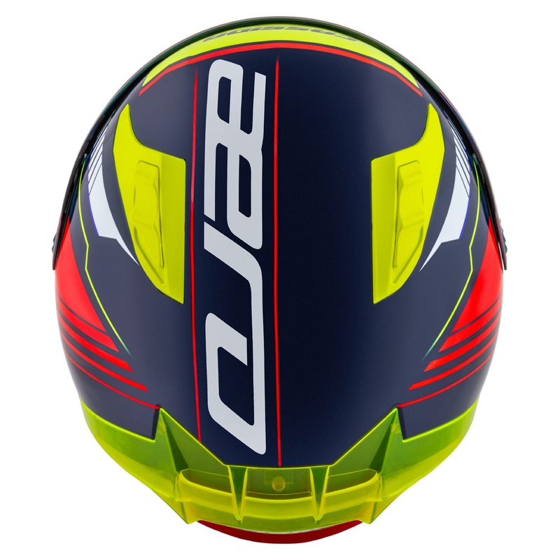 Cassida Aero Drome Integral motociklistička kaciga Pearl Blue-Yellow-Orange-Red-White
