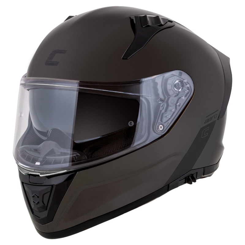 Cassida Aero Super Mono kaciga za motocikle s punim licem, sjajno crna, kromirana-crna