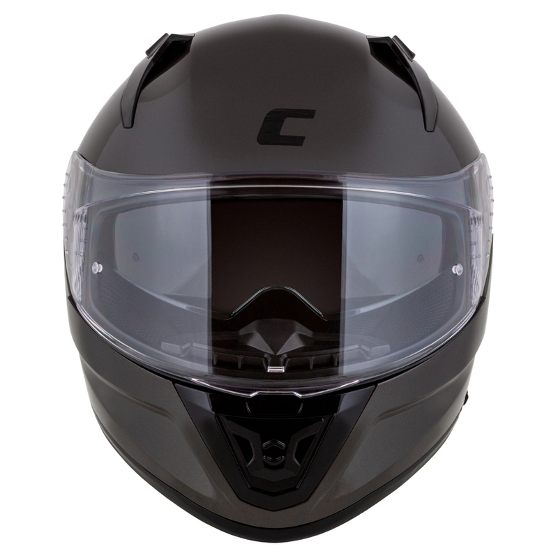 Cassida Aero Super Mono kaciga za motocikle s punim licem, sjajno crna, kromirana-crna