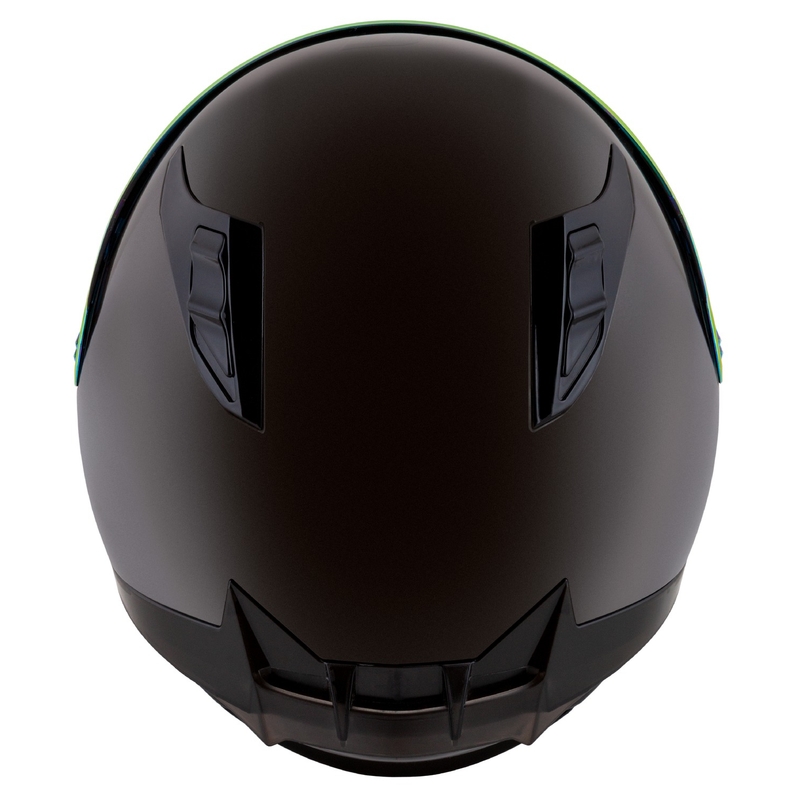 Cassida Aero Super Mono kaciga za motocikle s punim licem, sjajno crna, kromirana-crna