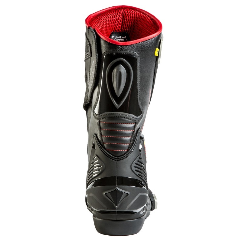 Motorističke čizme Rebelhorn Piston II CE crno-fluo crvene rasprodaja