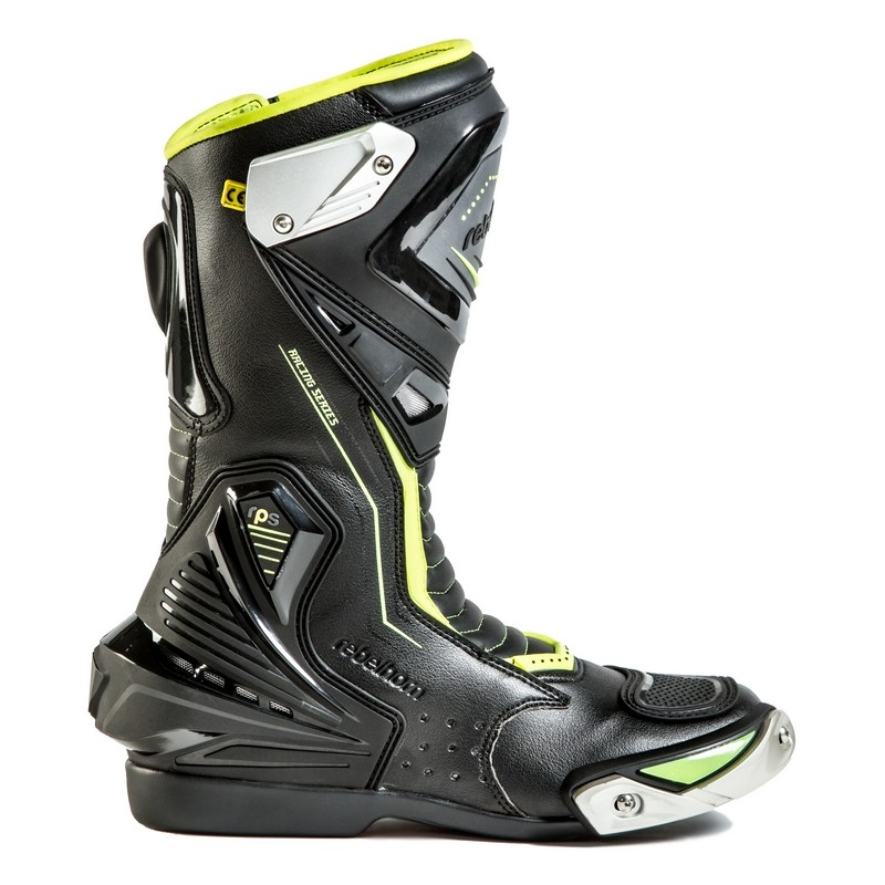 Motorističke čizme Rebelhorn Piston II CE Black-Fluo Yellow rasprodaja