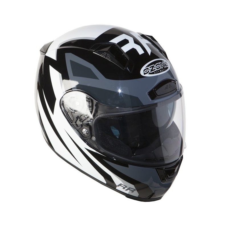 Motorističku kacigu Ozone RC-01 crno-sivo-bijela rasprodaja