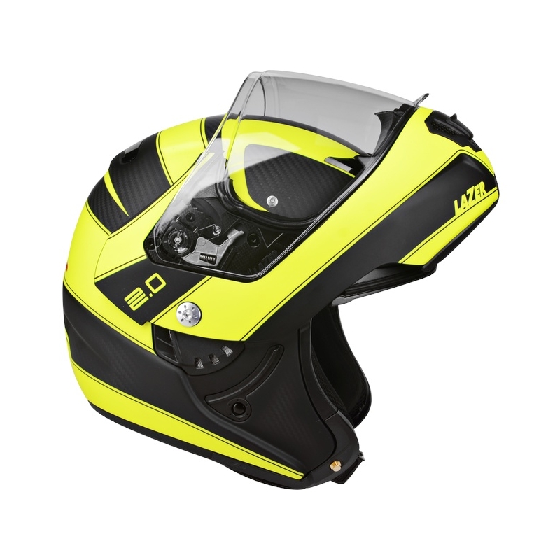 Přilba Lazer Monaco Evo - 2.0 Pure Carbon černo-fluo žlutá