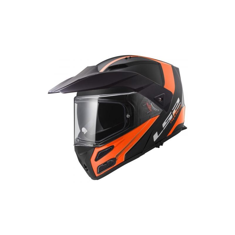 LS2 FF324 Metro EVO Rapid Flip Up kaciga crno-narančasta rasprodaja