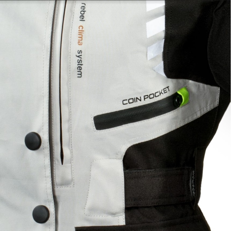 Ženske moto jakne Rebelhorn Hiker II crno-sivo-fluo žute boje rasprodaja