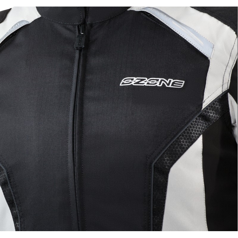 Ženska motoristička jakna Ozone Edge Evo Lady - crno/siva