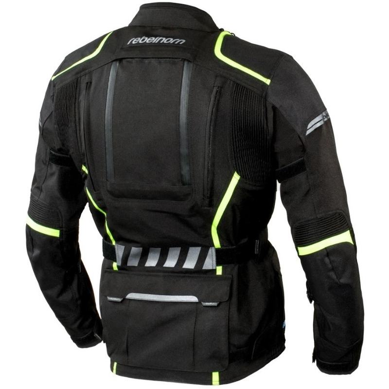 Motoristička jakna Rebelhorn Hiker II crna-fluo žuta rasprodaja
