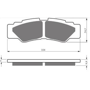 Brzdové destičky GOLDFREN AD  STREET