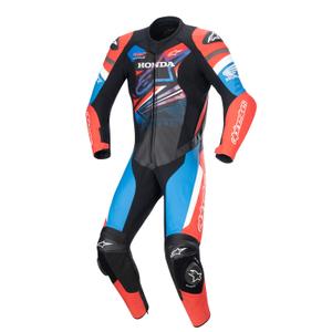 Motociklističko odijelo Alpinestars GP Force Honda kolekcija 2024 crno-crveno fluo-bijelo