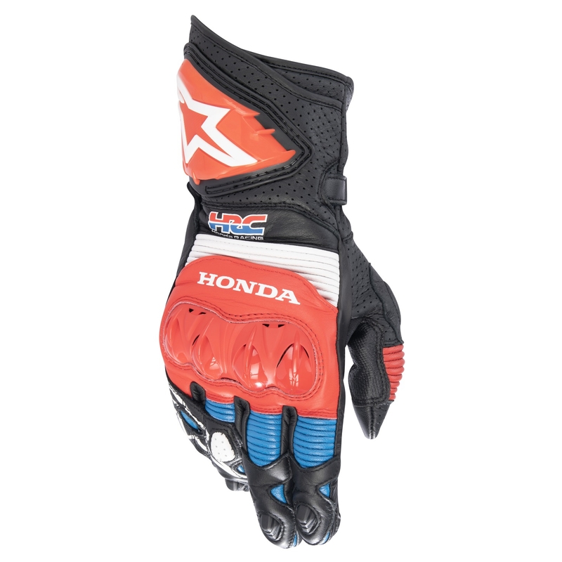 Alpinestars GP PRO R 3 Honda motociklističke rukavice crno-crvene fluo-plavo-bijele