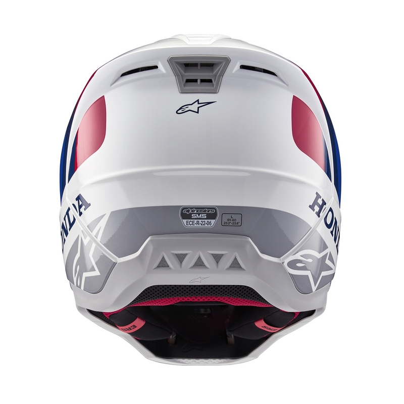 Kolekcija kaciga za motokros Alpinestars S-M5 Honda, bijelo-plavo-crvena