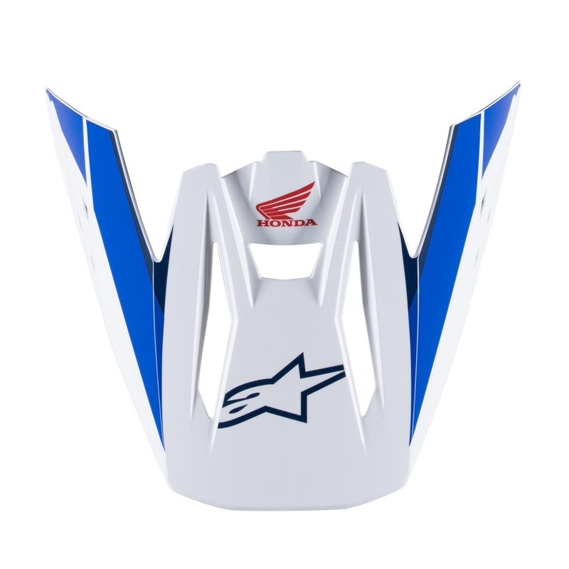 Kolekcija vizira za kacigu Alpinestars S-M5 Honda, bijelo-plavo-crvena