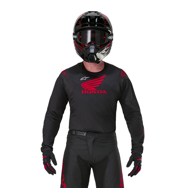 Motocross majica Alpinestars Racer Iconic Honda Collection crno-crvena