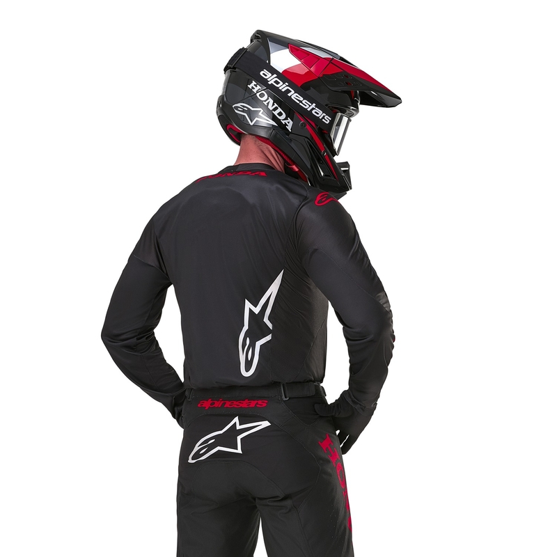 Motocross majica Alpinestars Racer Iconic Honda Collection crno-crvena
