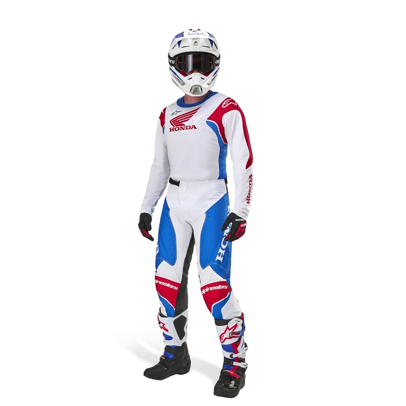 Alpinestars Racer Iconic Honda kolekcija motocross majica bijelo-plavo-crveno-crna