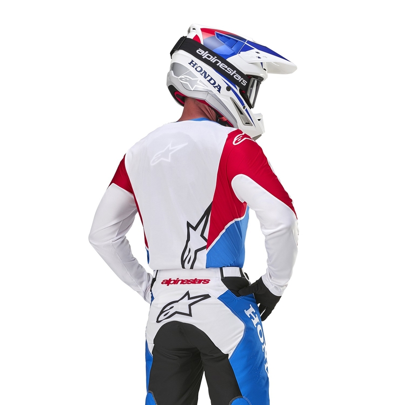 Alpinestars Racer Iconic Honda kolekcija motocross majica bijelo-plavo-crveno-crna