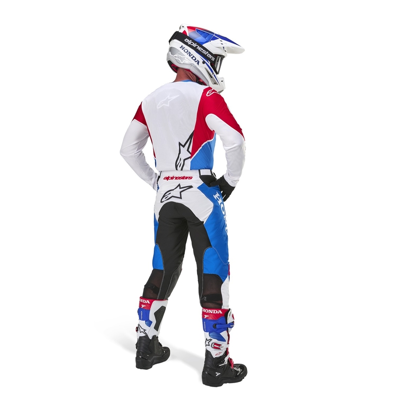 Alpinestars Racer Iconic Honda kolekcija motocross majica bijelo-plavo-crveno-crna