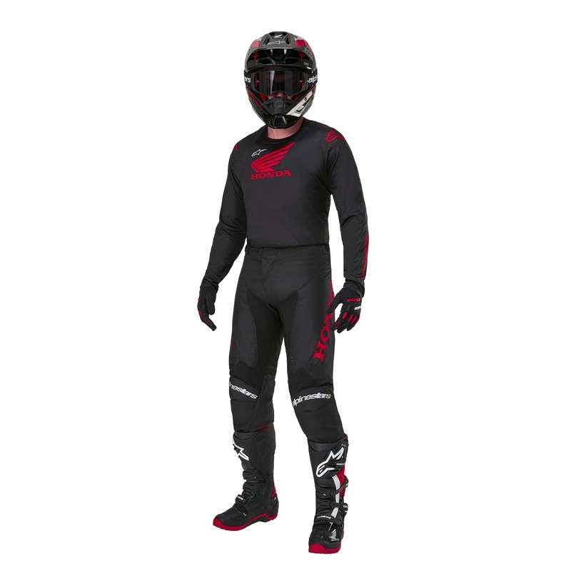 Motocross hlače Alpinestars Racer Iconic Honda Collection crno-crvene
