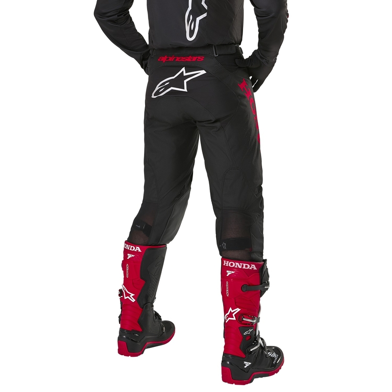 Motocross hlače Alpinestars Racer Iconic Honda Collection crno-crvene