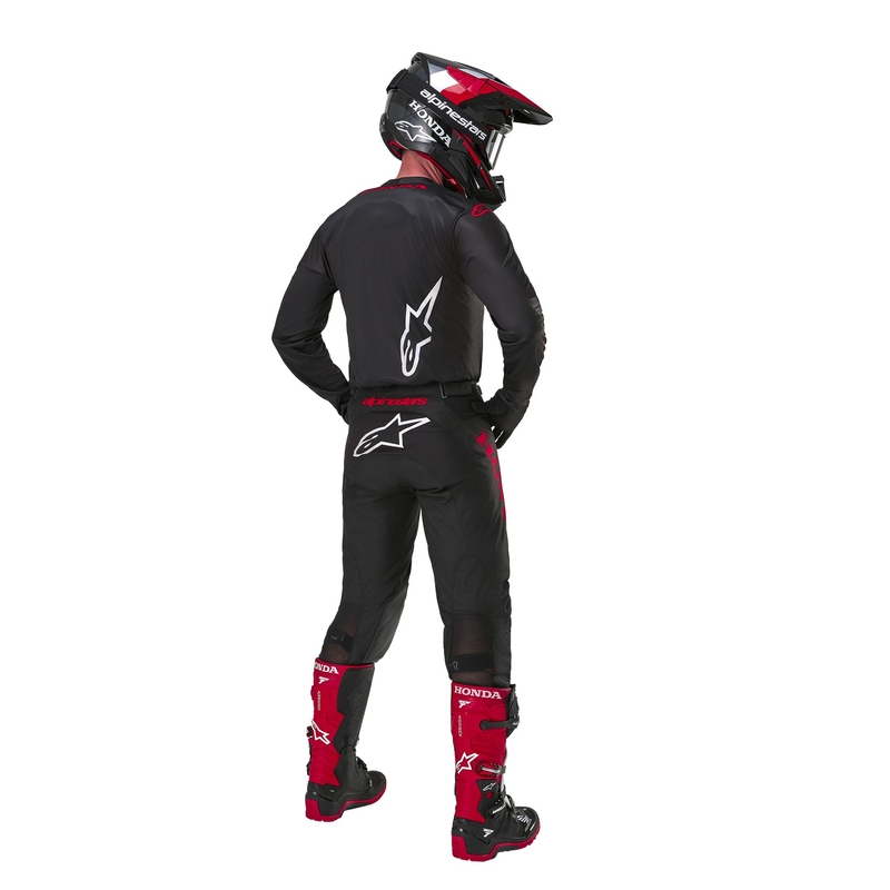 Motocross hlače Alpinestars Racer Iconic Honda Collection crno-crvene