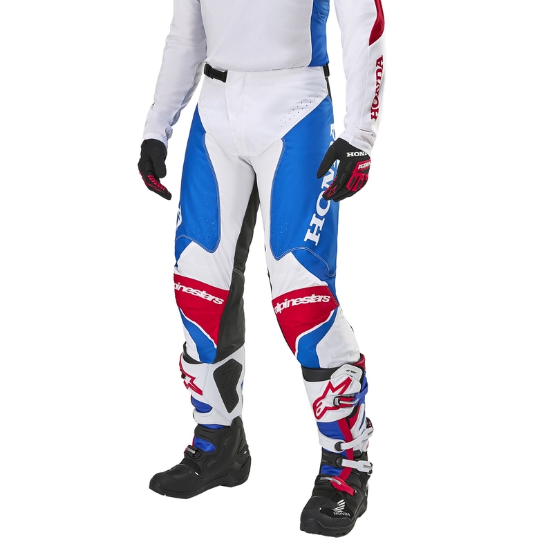 Alpinestars Racer Iconic Honda kolekcija motocross hlača bijelo-plavo-crveno-crno