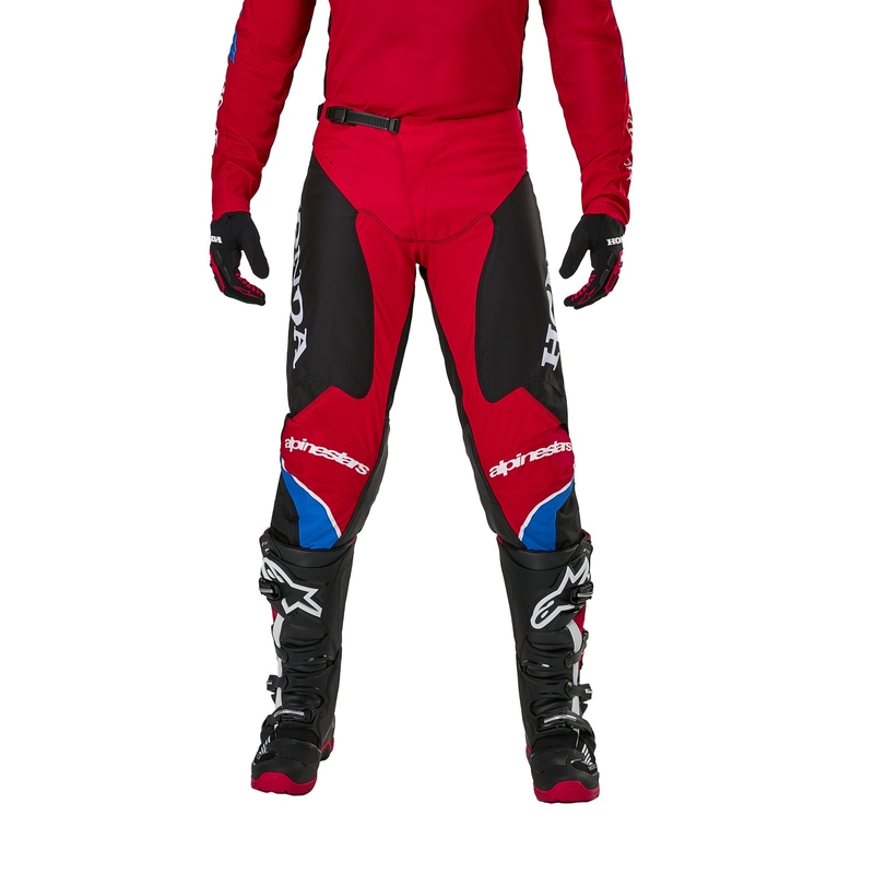 Kolekcija Alpinestars Racer Iconic Honda Motocross Hlače crveno-crno-plavo-bijelo