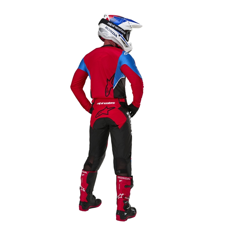 Kolekcija Alpinestars Racer Iconic Honda Motocross Hlače crveno-crno-plavo-bijelo