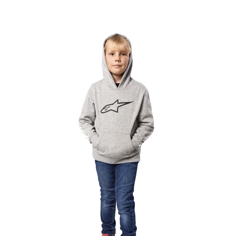Dječja majica s kapuljačom Alpinestars Kids Racey Hoodie sivo-crvena
