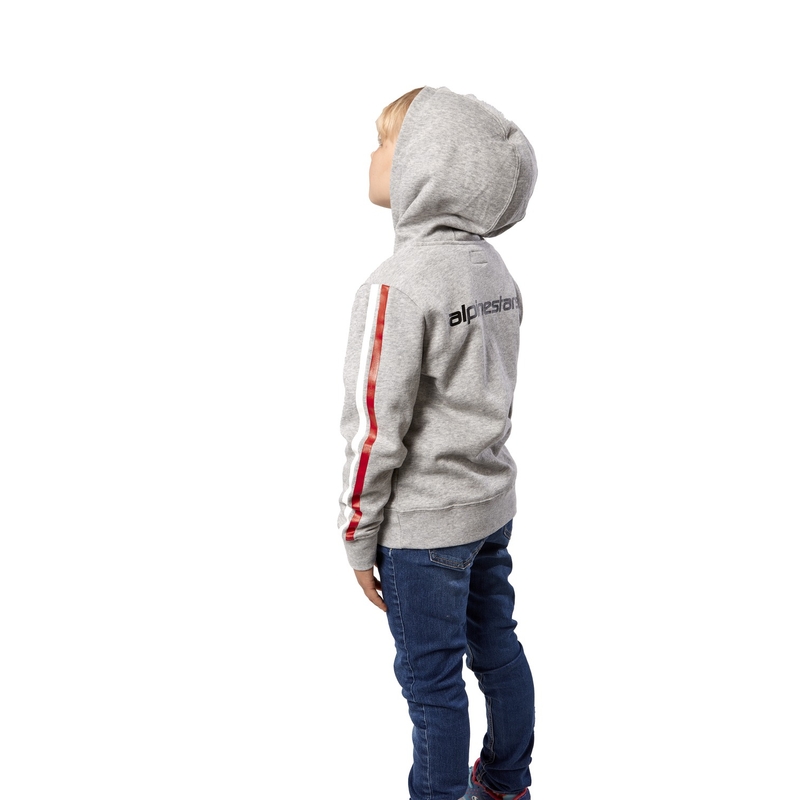 Dječja majica s kapuljačom Alpinestars Kids Racey Hoodie sivo-crvena