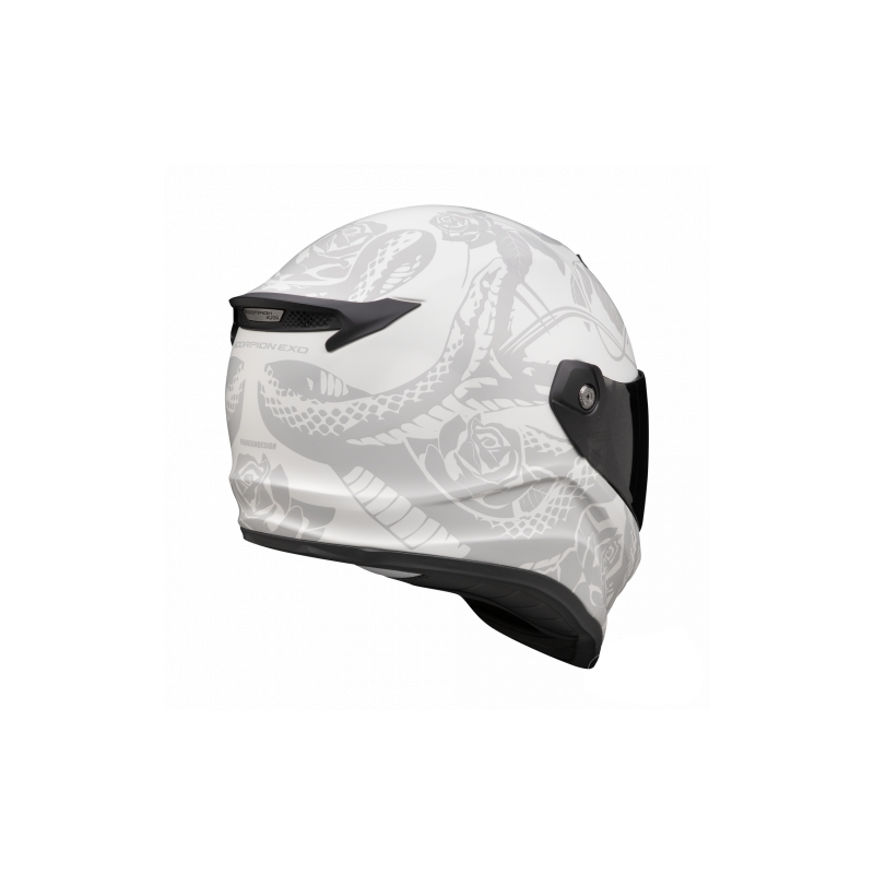 Integralna motociklistička kaciga Scorpion Covert FX Dragon mat sivo-srebrna
