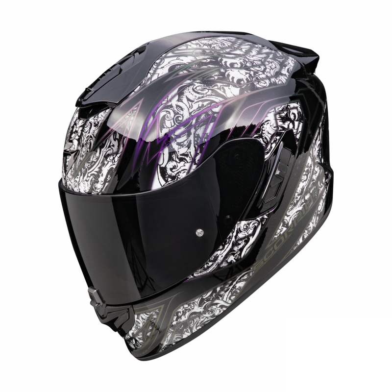 Integralna motociklistička kaciga Scorpion EXO-1400 EVO II Air Fantasy crno-bijela rasprodaja