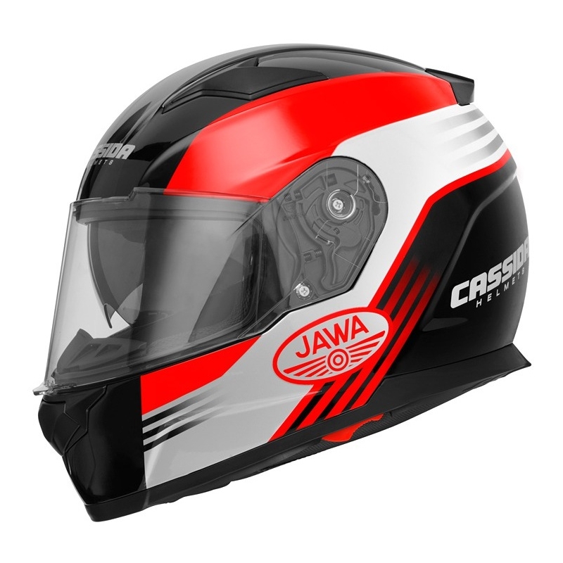 Motoristička kaciga Cassida Apex Jawa - crveno-crno-siva